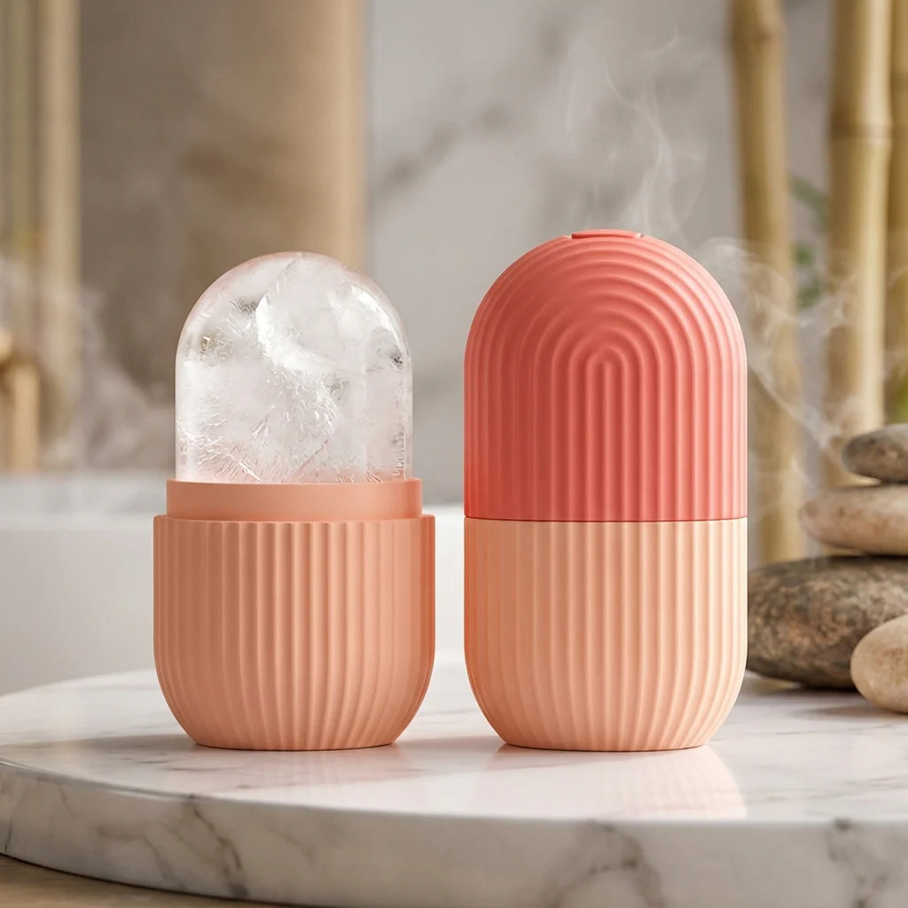 GlowRoller™ – Pink Facial Ice Roller